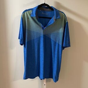 Under Armour Blue Collared Short Sleeve Shirt